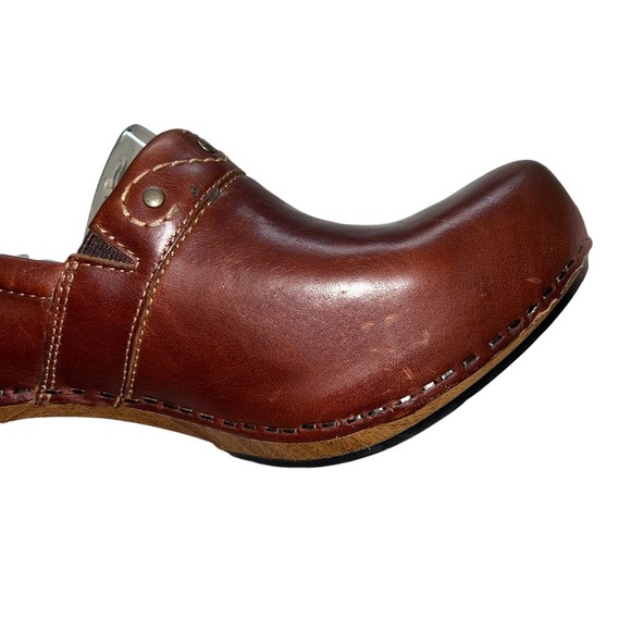 Dansko Brown Leather Mule Wood Clogs Women's Euro 42, US 11 - Picture 7 of 9